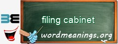 WordMeaning blackboard for filing cabinet